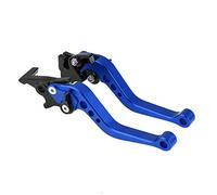 FTVOGUE Poignée de Levier de Frein, 1 Paire de Leviers de Frein d'embrayage de Moto en Alliage D'aluminium CNC Poignée de Levier de Frein de Moto Universelle Accessoires de Moto(Bleu)