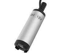 FTVOGUE Pompe Submersible en Acier Inoxydable, 12V DC pour Transfert de | Pompe Submersible pour Systèmes 12V DC, Gère Eau/kérosène, Débit 12L/min, Corps en Acier Inoxydable, Câble D'alimentation