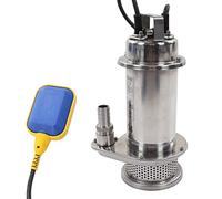 FTVOGUE Pompe Submersible Pompe à Eau électrique en Acier Inoxydable 304 370 W 220 V avec Boule Flottante Tuyau de 25 Mm Adaptée au Transfert d'Eau de Drainage Utilisation Utilitaire de Puits de