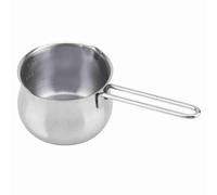 FTVOGUE Pot à Beurre en Acier Inoxydable 800 Ml Pot à Lait avec Double Bec Verseur en Acier Inoxydable 304 pour Faire Fondre le Chocolat, le Fromage, le Caramel et Chauffer le Lait sur une