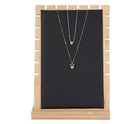 FTVOGUE Présentoir de Collier en Bois Collier Bijoux Présentoir Organisateur Support Bijoux Suspendus Porte-bijoux avec Surface Lisse pour Chaînes Bracelets(Le noir)