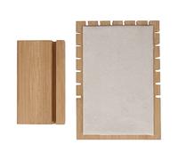 FTVOGUE Présentoir de Collier en Bois Collier Bijoux Présentoir Organisateur Support Bijoux Suspendus Porte-Bijoux avec Surface Lisse pour Chaînes Bracelets(Beige)
