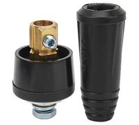 FTVOGUE Prise de Connecteur Rapide, Caoutchouc et Laiton pour Machines à Souder, Courant Nominal 315 A, Idéal pour les Applications de Soudage à l'arc électrique et à l'argon (Un genre)