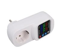 FTVOGUE Prise de Protection de Tension Réglable, Interrupteur de Minuterie de Compteur électrique Multifonctionnel PA66 16A avec Protection de Température contre les Surtensions pour les Appareils