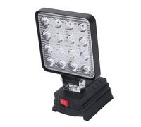 FTVOGUE Projecteur LED à Large Faisceau pour PC, Lampe de Travail sans Fil, 48 W, 4 800 Lm, Angle Réglable de 10,2 Cm, IP66, avec Double USB, pour Camping, Chantier, éclairage d'urgence à la Maison