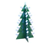 FTVOGUE Projet de Soudure D'arbre de Noël 3D, 33 Perles LED RVB, Lumières Clignotantes, Kit de Soudage électronique avec Alimentation USB pour L'enseignement STEM, L'apprentissage et