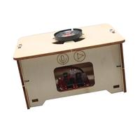 FTVOGUE Puzzle Tourne-Disque en Bois, Puzzle en Bois Composite et ABS, Kit de Modèle Mécanique 3D avec Module d'enregistrement 10,2 X 7,3 X 6 Cm pour Les étudiants, l'apprentissage Artisanal à