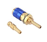 FTVOGUE Raccord Rapide à Connecteur Rapide pour Gaz et Eau M6, en Laiton, Connexion avec Diamètre Intérieur pour les Utilisateurs de Torche de Soudage MIG (BLUE)