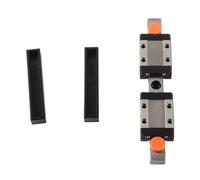 FTVOGUE Rail de Guidage Linéaire Roulement Guide Linéaire en Acier avec 2 Curseurs Rail d'auto-alignement à Faible Friction de Précision de 100 Mm H pour équipement d'automatisation et Machine-outil