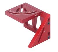 FTVOGUE Rapporteur 3D Multi-angle, Règle de Marquage à 45 Degrés avec Marques en T, Mesures D'angle en Pieds Carrés et Joints en Queue D'aronde pour le Travail du Bois, Marqueur d (rouge)