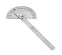 FTVOGUE Rapporteur en Acier Inoxydable, Outil de Mesure d'angle Réglable avec échelle de Règle pour des Mesures Précises de 0 à 180°, Idéal pour l'ingénierie et la Conception Architecturale