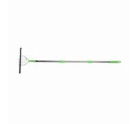FTVOGUE Râteau de Chaume en Acier, Râteau de Chaume Rake Wide Dethatcher Rake Robust Dethatcher Efficient Steel Metal avec Poignée pour Le Jardin, la Cour, Les Râteaux