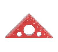 FTVOGUE Règle à Angle Droit Charpentier carré en Alliage d'aluminium Règle Triangulaire à 90 Degrés avec échelle Précise pour les Projets de Bricolage sur le Travail du Bois (rouge)