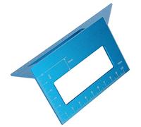 FTVOGUE Règle d'angle pour le Travail du Bois, Jauge de Marquage 45 à 90 Degrés en Alliage d'aluminium, échelle Métrique Gravée au, Outil de Disposition de Mesure 3D pour Atelier de Charpentier