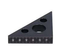 FTVOGUE Règle de 45 Degrés, Alliage d'aluminium, Outil de Mesure d'angle gravé, épaisseur de 15 Mm, Idéal pour les Professionnels du Travail du Bois et de la Menuiserie