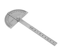 FTVOGUE Règle de Fondation D'angle Rotatif en Acier Inoxydable avec échelle Gravée à Haute Précision et Règle Droite Durable pour (Échelle de la règle 100X Diamètre de)