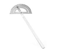FTVOGUE Règle de Fondation D'angle Rotatif en Acier Inoxydable avec échelle Gravée à Haute Précision et Règle Droite Durable pour (Échelle de la règle 300x Diamètre de)
