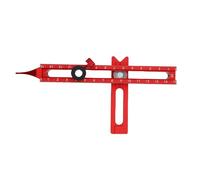 FTVOGUE Règle de Guidage à 4 Côtés pour le Travail du Bois, Outil de Marquage de Position D'aimant en Alliage D'aluminium avec échelles Claires pour la Disposition du Cadre des Plafonds (Style 2)