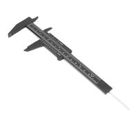 FTVOGUE Règle de Mesure à Pied à Coulisse en Plastique de 150 Mm à Double Règle avec une Précision de 0,05 Mm pour une Mesure Précise dans l'artisanat d'ingénierie (BLACK)