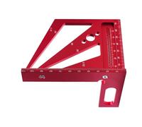 FTVOGUE Règle de Mesure Améliorée pour le Travail du Bois, Alliage d'aluminium, Rapporteur Multi-angle avec échelles Intégrées pour Charpentiers et Ingénieurs (Métrique)