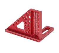 FTVOGUE Règle de Mesure Multi-angle 3D Règle de de de Chantier pour le Rétracteur du Bois avec une Précision de 0,1 Mm 45 ° 90 ° pour les Projets de Bricolage de Charpentier (rouge)