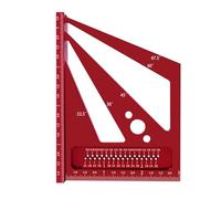 FTVOGUE Règle de Mesure Multi-angle 3D, Règle de Mesure du Travail du Bois carré Charpentier, Outil de Mise en Page de Haute Précision avec Métrique et Pouce pour Outil de Menuiserie Machiniste de