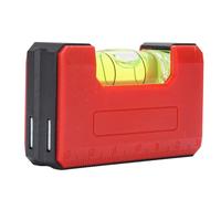 FTVOGUE Règle de Niveau Magnétique, Niveleur à Bulles, Outil de Mesure, échelle de 6 Cm, Précision de 0,5 Mm avec Embout Antidérapant pour Surfaces Métalliques