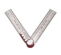 FTVOGUE Règle de Recherche d'angle Numérique, Rapporteur en Acier Inoxydable avec écran LCD, Outil de Mesure Précis pour les Professionnels du Travail du Bois et de la Construction