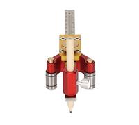 FTVOGUE Règle de Traçage 3 en 1 en Alliage d'aluminium et Acier Inoxydable, Jauge de Dessin 0-140 Mm, Arcs Parallèles Impériaux Métriques, Outil de Profondeur et de Hauteur pour le Travail du Bois,