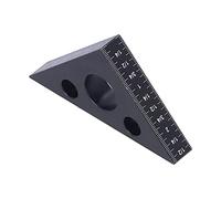 FTVOGUE Règle Triangulaire en Aluminium avec échelles Gravées au pour des Mesures Précises, Outil de Mesure à 45 Degrés pour les Travaux de Menuiserie, Règle Triangulaire de Menuisier Antirouille