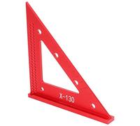 FTVOGUE Règle Triangulaire pour le Travail du Bois, carré de Menuiserie en Alliage d'aluminium, échelle Claire de 5,1 Pouces, Règle à Angle Droit pour l'encadrement de l'aménagement du Toit,