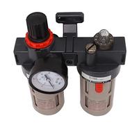 FTVOGUE Régulateur de Filtre à Air comprimé, Séparateur de Piège à et Eau en Alliage d'aluminium G1 4, Filtration Forte, Contrôle de Pression à Cadran, Installation à 2 Vis pour Utilisation de