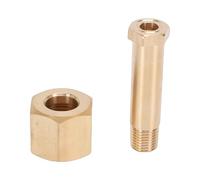 FTVOGUE Régulateur D'écrou de Réservoir de CO2, Connecteur D'écrou en Laiton à Filetage CGA 320 avec Rondelle pour Réduction de Pression, Compatible avec la Vanne de Régulation CGA 320