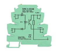 FTVOGUE Relais de Couplage Photoélectrique Optocoupleur Isolant le Module de Relais PLC 3 à 48 VDC 2,5 KV Isolation 300 Hz Montage DIN Ultra Fin pour Panneaux de Commande d'automatisation