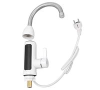 FTVOGUE Robinet de Chauffe-eau instantané 3000 W, Robinet de Chauffe-eau électrique sans Réservoir, Affichage Numérique de la Température avec Bec Rotatif à 360 °, pour évier de C (Prise UE 220V)
