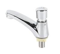 FTVOGUE Robinet D'évier de Lavabo à Retardement, Robinet à Bouton-poussoir en Alliage de Cuivre avec Arrêt Automatique pour la Maison, la Cuisine, la Salle de Bains, L'hôtel et L'école