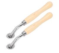 FTVOGUE Roue de Traçage 2 Pièces Outil de Perforation de Roue de pour le Papier et le Tissu en Cuir Couture de Bricolage avec des Outils en Cuir de Rouleau en Acier Inoxydable pour le Marquage et