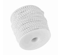 FTVOGUE Rouleau de 40 m de Perles Artificielles de 4 mm sur fil - Perles Artificielles Décoratives pour Soirées, Mariage