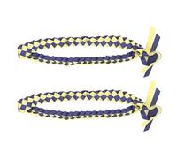FTVOGUE Ruban Leis Collier Tressé Bleu Or Polyester 2 Pièces 47,24 Pouces Double Tressé Graduation Leis Félicitations Accessoire pour Hommes Femmes rémonie Fête (Or bleu)