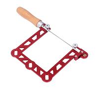 FTVOGUE Scie à Chantourner en Forme de U, Corps en Alliage d'aluminium avec Manche en Bois, Mini Scie à Main de 3 Pouces pour la Fabrication de Bijoux en Bois et l'artisanat du Travail des Métaux