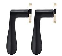 FTVOGUE Serrures de Porte à Poignée Séparée, Style Européen Noir | Serrure interne à bouton rotatif, entrée onctionnement silencieux, aluminium robuste, salle de bain intérieure