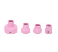 FTVOGUE Set 4 Coupelles Ceramique TIG Filtre Inox | Torches WP9/20/25, Soudage Alu Mg, Haute Temperature, Debit Gaz Uniforme