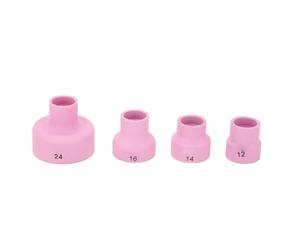 FTVOGUE Set 4 Coupelles Ceramique TIG Filtre Inox | Torches WP9/20/25, Soudage Alu Mg, Haute Temperature, Debit Gaz Uniforme