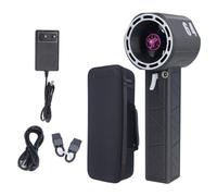 FTVOGUE Souffleur d'air Portable Multifonctionnel de Couleur Noire, Conduit de 64 Mm, Poussée de 1400 G, Dépoussiéreur électronique Portatif à Air comprimé pour Le Déneigement, (Prise UE