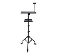 FTVOGUE Stand Projecteur Trépied Hauteur Réglable de 22 à 47 Pouces avec Roues Commutateurs de Frein pour Les Racks de DJ Studio de Scène de Bureau de Bureau