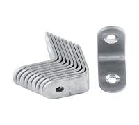 FTVOGUE Support d'Angle Support d'Angle en Acier Inoxydable 20 X 20 X 16 Mm en Forme de L Paquet de 10 pour la Réparation de Joints à Angle Droit de Fenêtre de Tiroir de Meubles de Travail du Bois