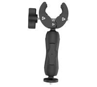 FTVOGUE Support de Fixation de Poteau Réglable en Alliage d'aluminium pour Mini Antenne Satellite, Rotation à 360°, Inclinaison à 180°, Pince Sécurisée pour Activités de Plein Air, Camping-Car,