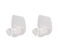 FTVOGUE Support de L'aile de Douche sur Le Mur Design Simple dans Un Support en Verre en Plastique Durable pour la Salle de Bain 2 Pack