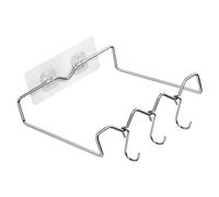 FTVOGUE Support de Lavabo Mural en Acier Inoxydable, Support de Lavabo Peu Encombrant avec Crochets pour Salle de Bain, Cuisine et Organisation de Garage