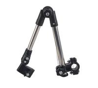 FTVOGUE Support de Parapluie Réglable à 360°, Support Télescopique en Tube D'acier Inoxydable épais pour Poussette de Fauteuil Roulant de Vélo avec de Rotation à 360 Degrés (BLACK)